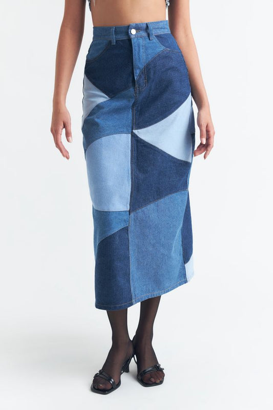 Falda Larga Denim Alma