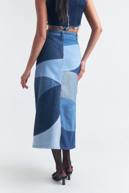 Falda Larga Denim Alma