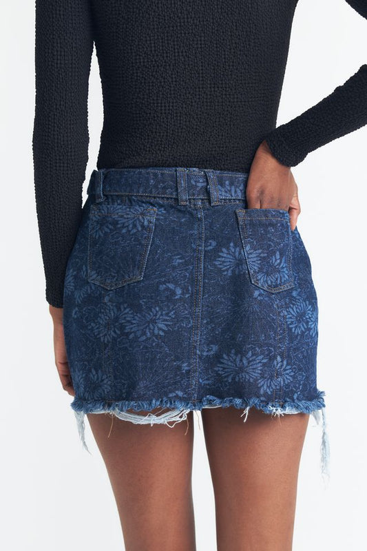 FALDA CORTA DENIM CORAL